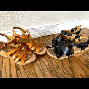 2 pairs b-o-c wedge sandals